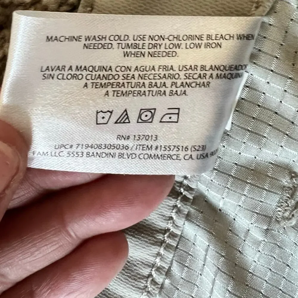 Men's Banana Republic Flat Front Pant, Summer Weight, 40x34, Tan, Slim, Stretch